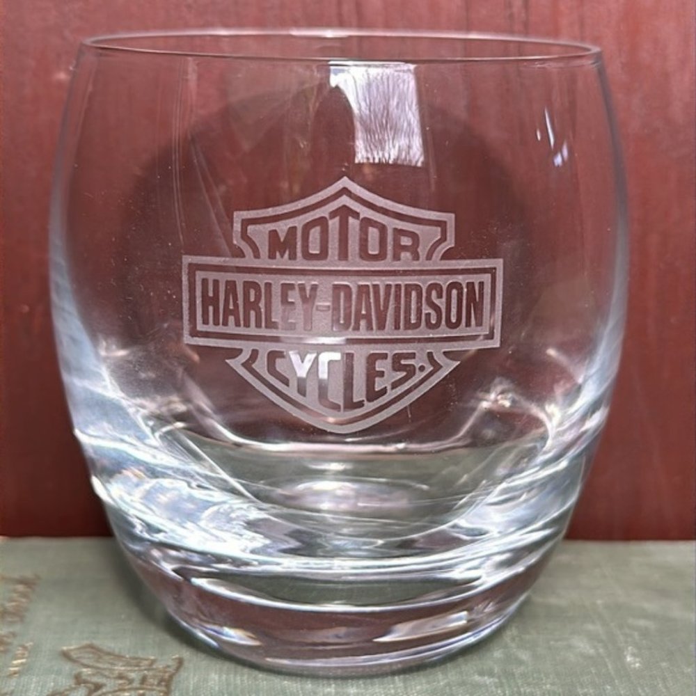 Harley-Davidson Clear Whiskey Glass with Logo - Picture 4 of 6
